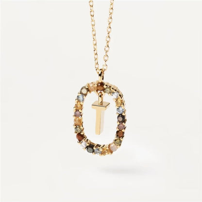 Rhinestone letter Necklace