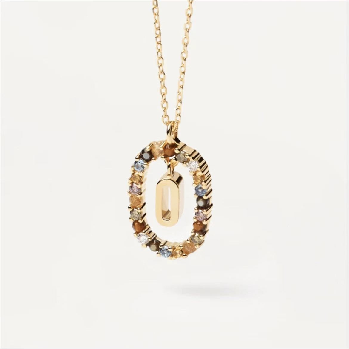 Rhinestone letter Necklace