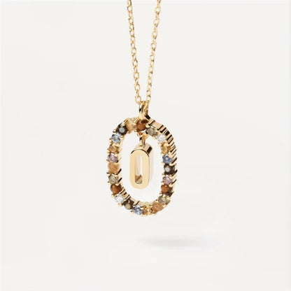 Rhinestone letter Necklace