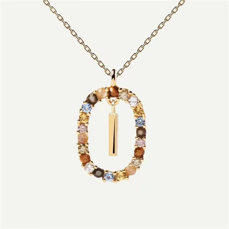 Rhinestone letter Necklace