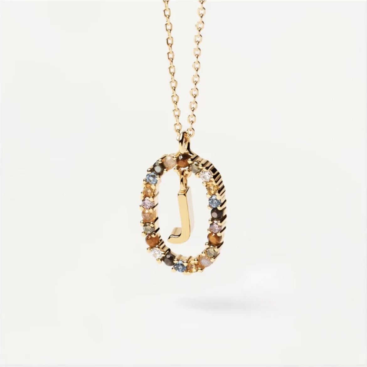 Rhinestone letter Necklace