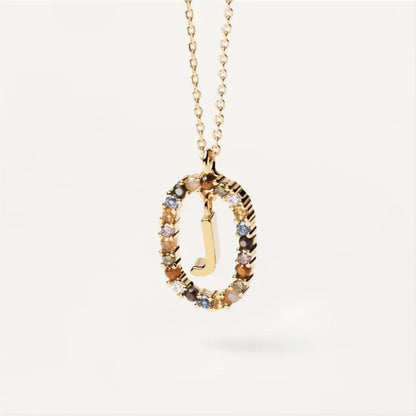 Rhinestone letter Necklace