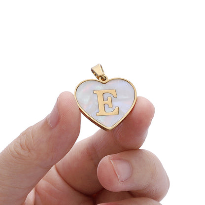 Letter Heart-shaped Necklace