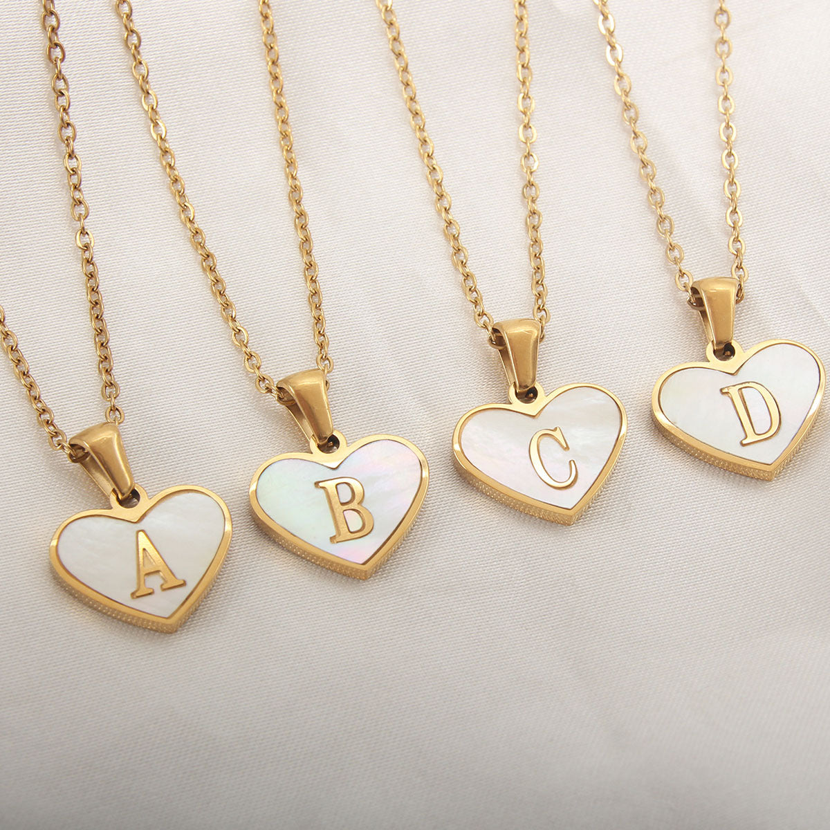 Letter Heart-shaped Necklace