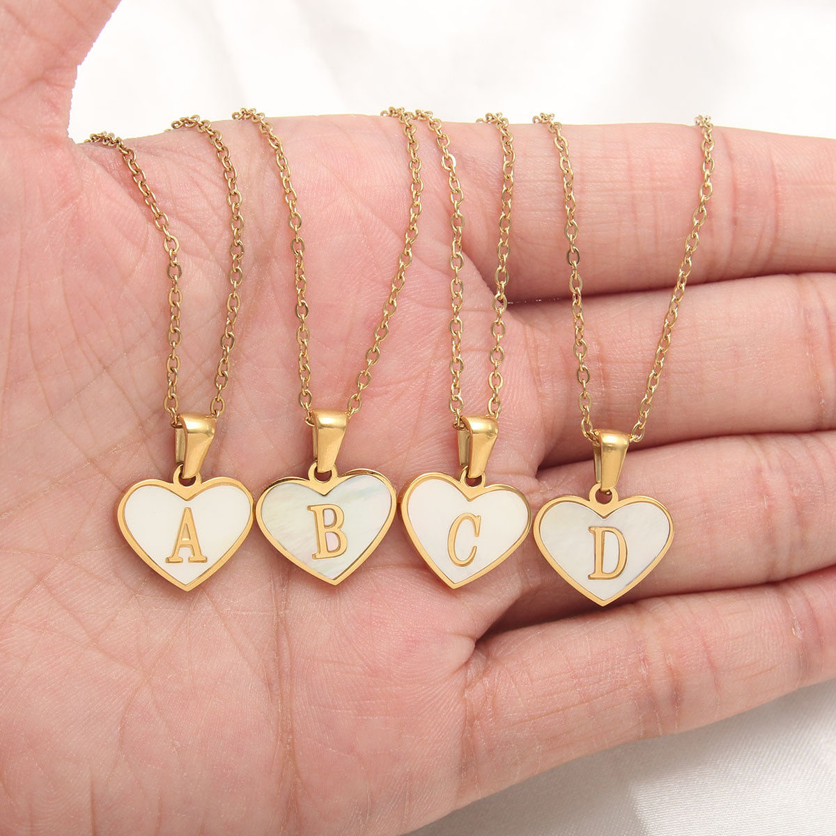 Letter Heart-shaped Necklace