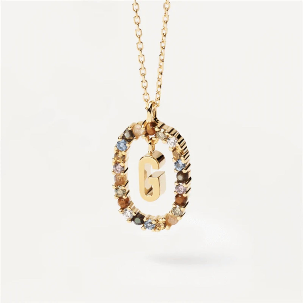 Rhinestone letter Necklace