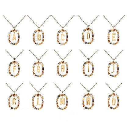 Rhinestone letter Necklace