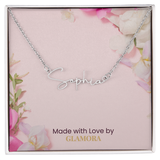 Personalized Name Necklace, Custom Signature Necklace in Gold or Silver, Dainty Name Jewelry Made in USA, Gift for Her