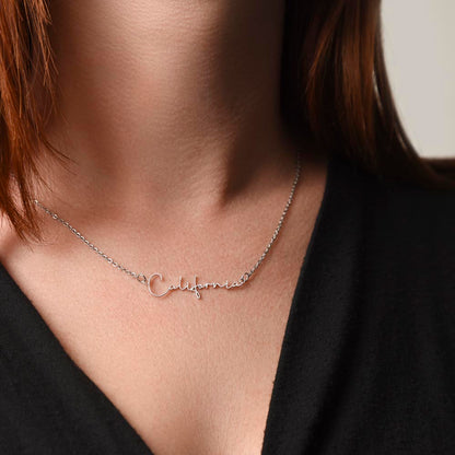 Personalized Name Necklace, Custom Signature Necklace in Gold or Silver, Dainty Name Jewelry Made in USA, Gift for Her