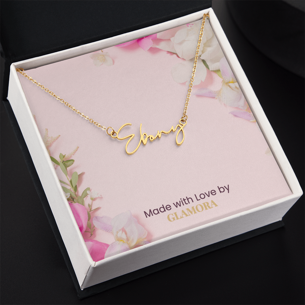 Personalized Name Necklace, Custom Signature Necklace in Gold or Silver, Dainty Name Jewelry Made in USA, Gift for Her
