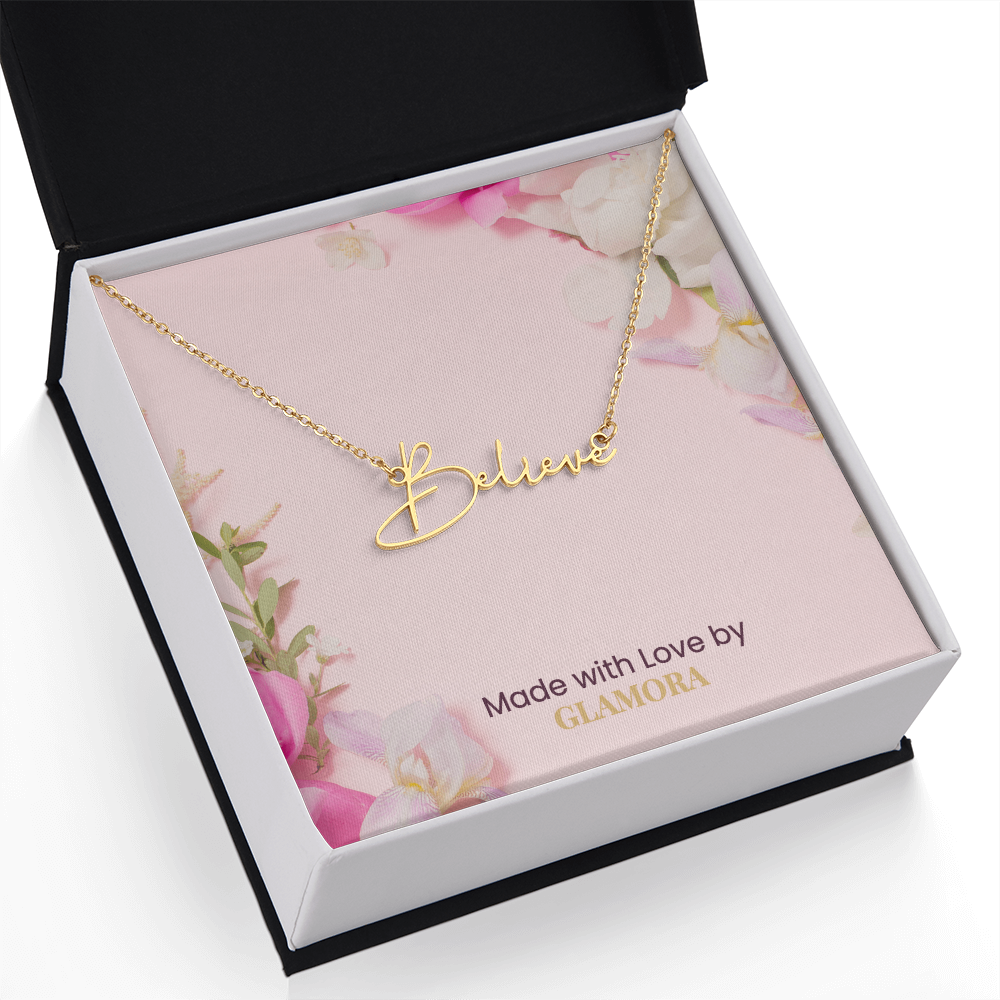 Personalized Name Necklace, Custom Signature Necklace in Gold or Silver, Dainty Name Jewelry Made in USA, Gift for Her