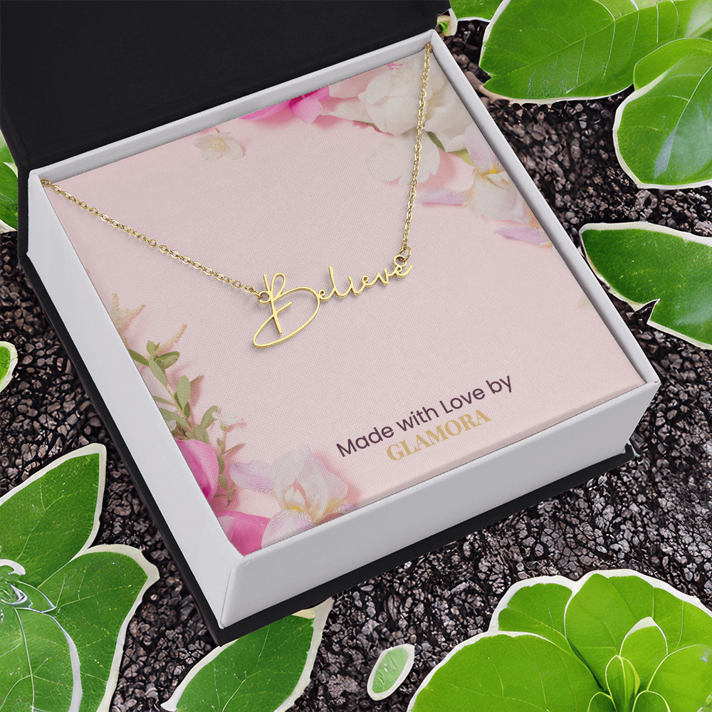 Personalized Name Necklace, Custom Signature Necklace in Gold or Silver, Dainty Name Jewelry Made in USA, Gift for Her