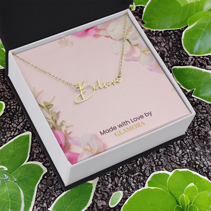 Personalized Name Necklace, Custom Signature Necklace in Gold or Silver, Dainty Name Jewelry Made in USA, Gift for Her