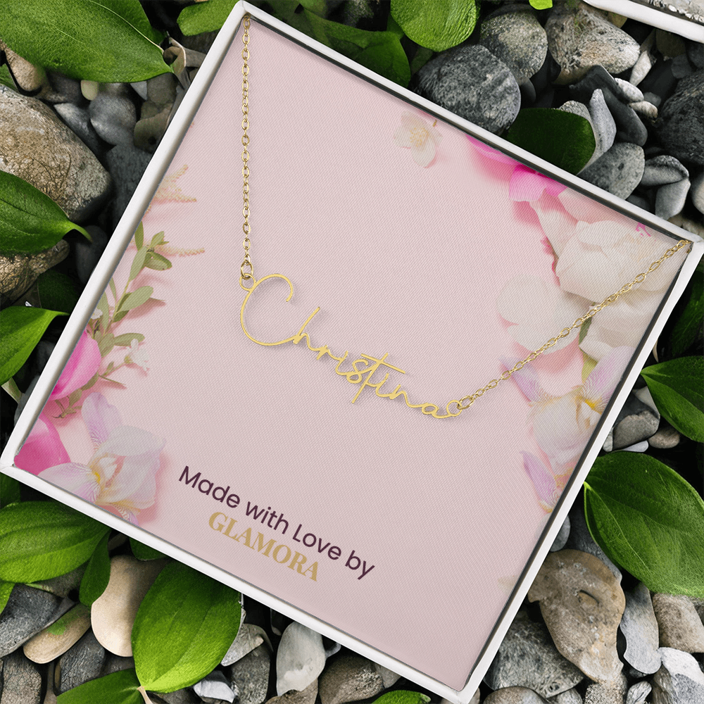 Personalized Name Necklace, Custom Signature Necklace in Gold or Silver, Dainty Name Jewelry Made in USA, Gift for Her