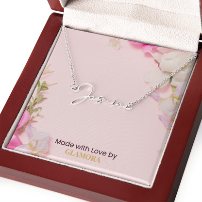 Personalized Name Necklace, Custom Signature Necklace in Gold or Silver, Dainty Name Jewelry Made in USA, Gift for Her