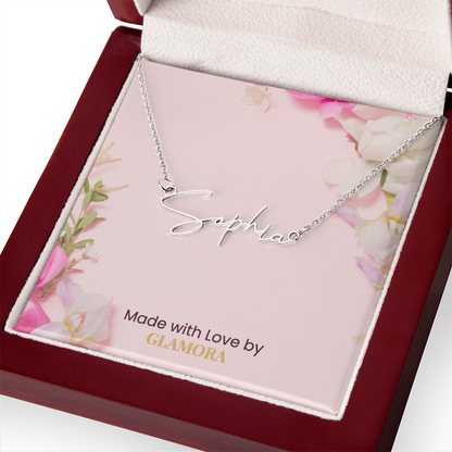 Personalized Name Necklace, Custom Signature Necklace in Gold or Silver, Dainty Name Jewelry Made in USA, Gift for Her