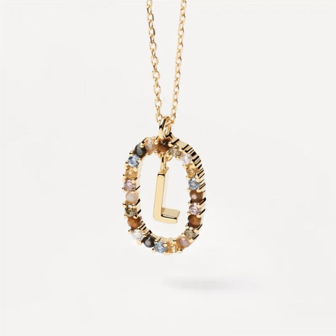 Rhinestone letter Necklace