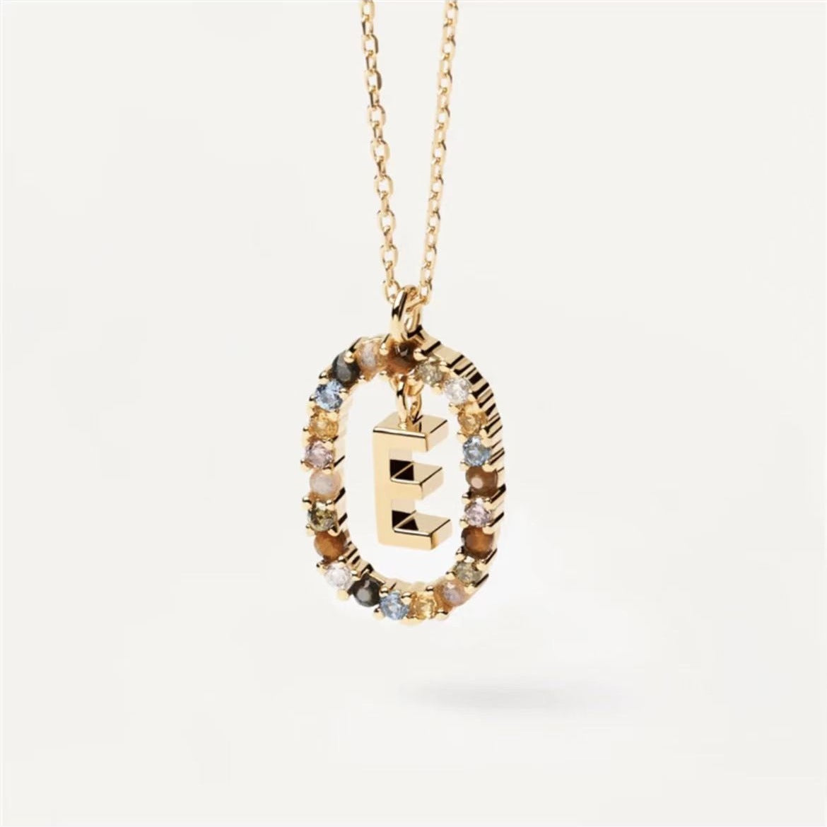 Rhinestone letter Necklace
