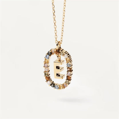 Rhinestone letter Necklace